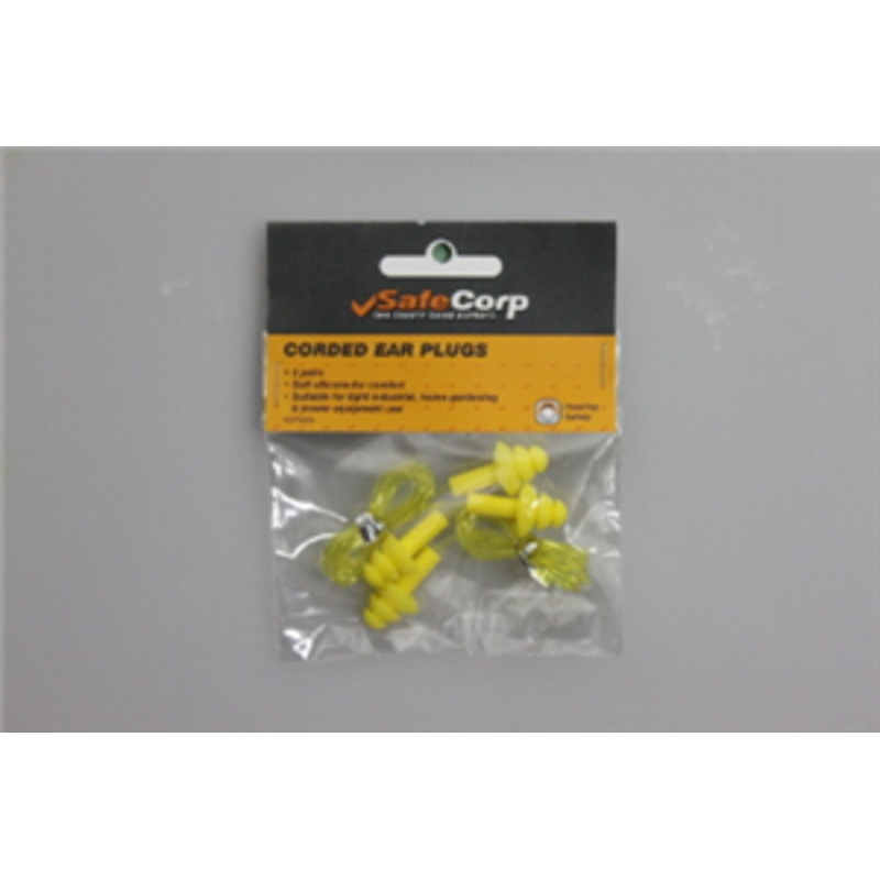EAR PLUGS CORDED SILICONE 29db SAFE CORP