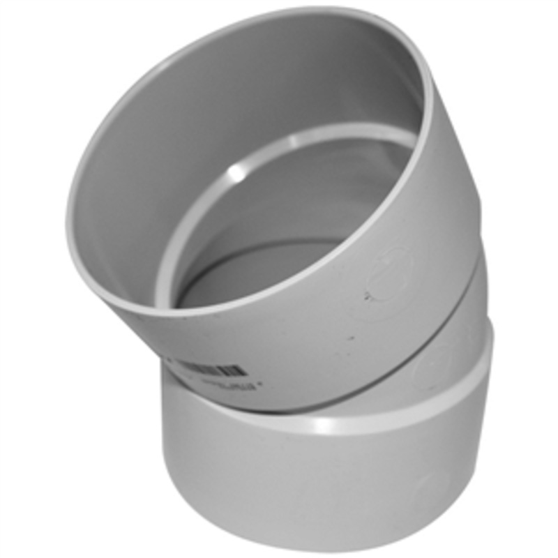 PVC DWV BEND F&F PLAIN 50MM 45DEG DWVF0058