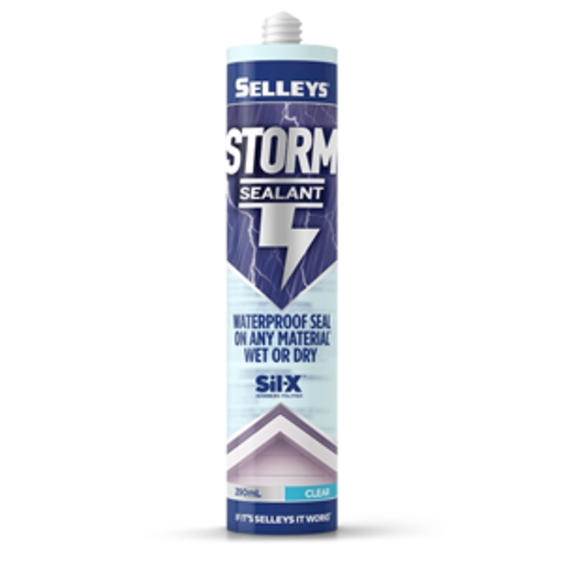 SILICONE STORM SEALANT CLEAR 300G SELLEYS