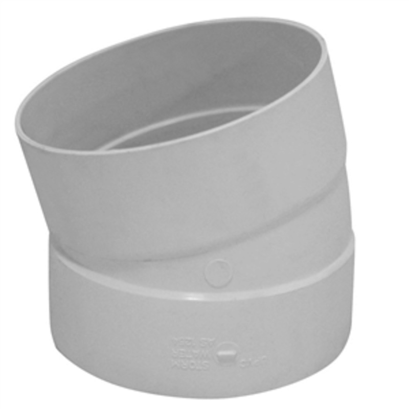 STORMWATER ELBOW F&F 90MM 15DEG SWF0440