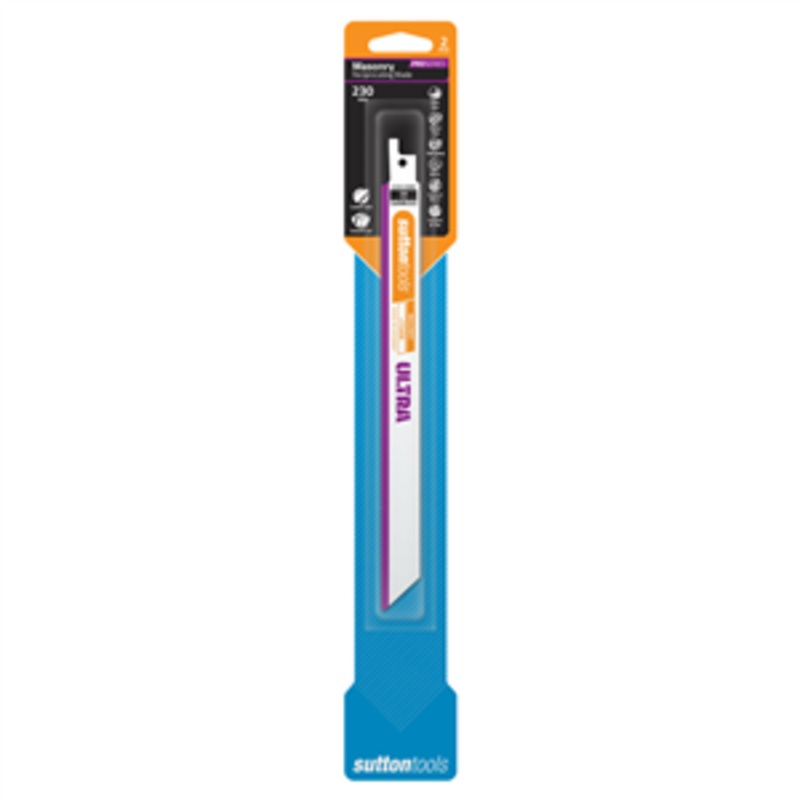 BLADE RECIPRO 230 X 10MM 14T MASONRY PKT 2 SUTTON H53323000