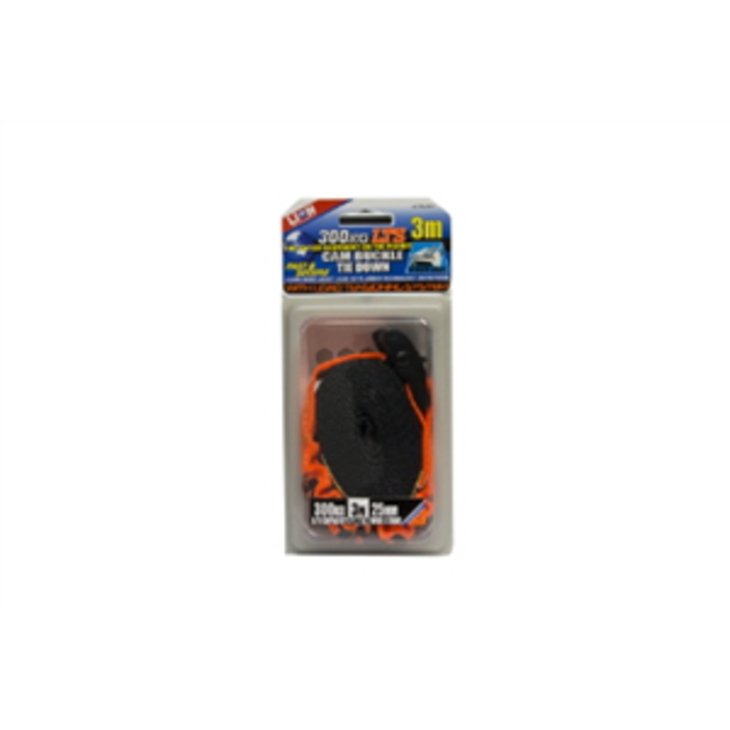CAMBUCKLE TIE DOWN LTS 25MM X 3M 300KG PKT 1