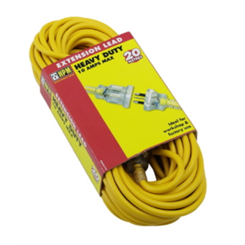 EXTENSION LEAD HEAVY DUTY 10AMP 20M HPM R2820