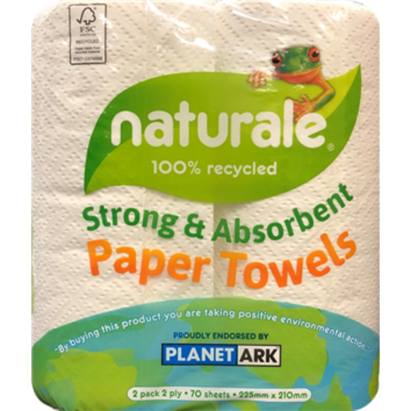 PAPER TOWEL 100% RECYCLED PKT 2