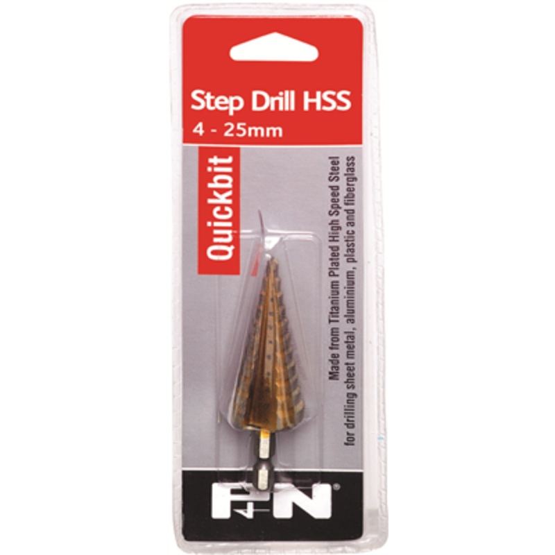 QUICKBIT DRILL STEP IMPACT 4-25MM 1/4 P&N