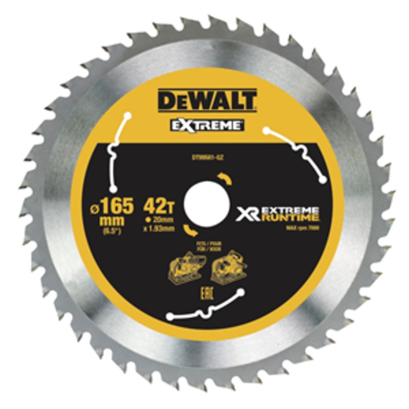 SAW BLADE EXTREME 165MM X 42T DEWALT