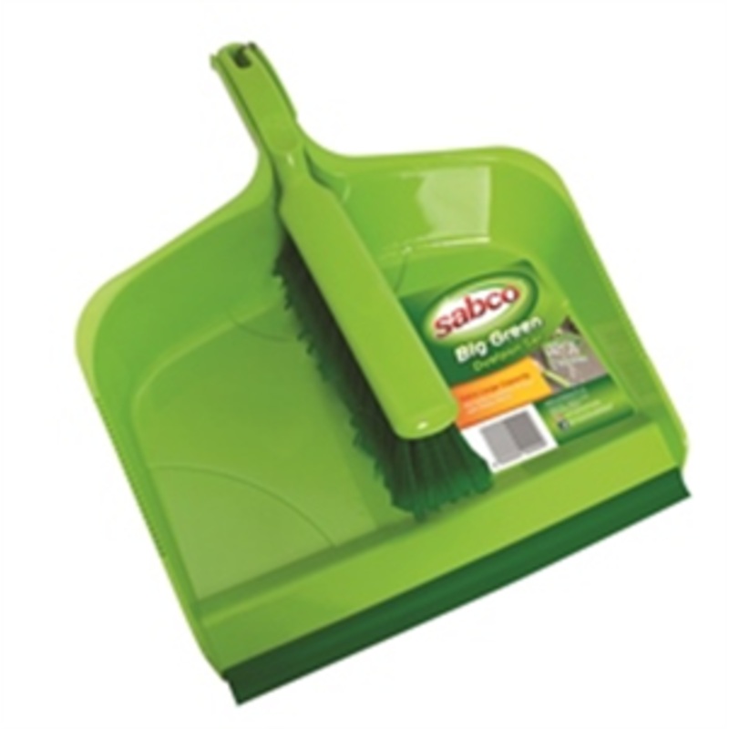 DUSTPAN SET EXTRA LARGE BIG GREEN SABCO