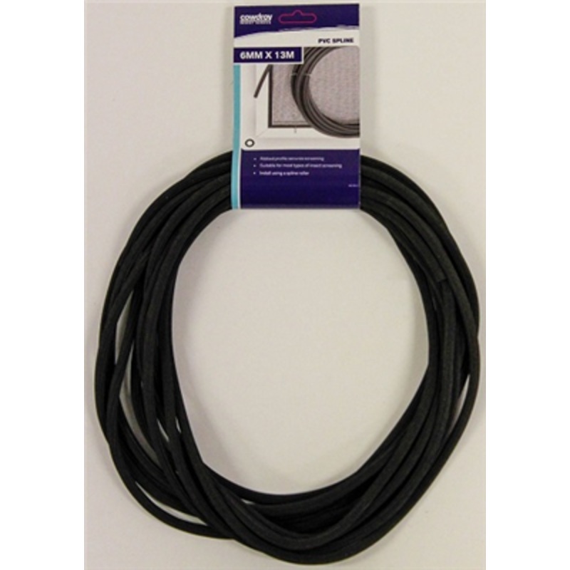 FLYSCREEN SPLINE SUIT FIBREGLASS FRAME 6MM X 6.5M