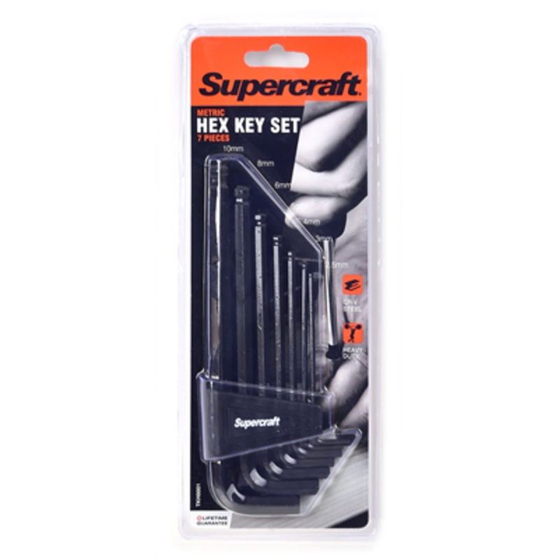 HEX KEY BALL METRIC 7 PCE SET