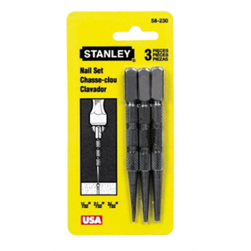 NAIL PUNCH SET 3 PIECE STANLEY 58-230