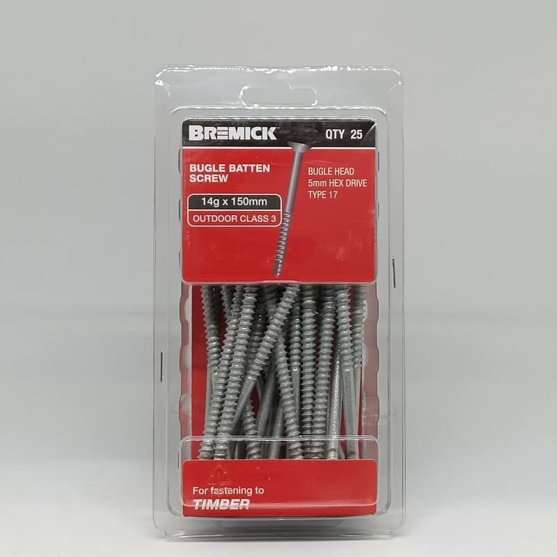 SCREW BATTEN GAL 14G X 150MM PKT 25 BREMICK 005091