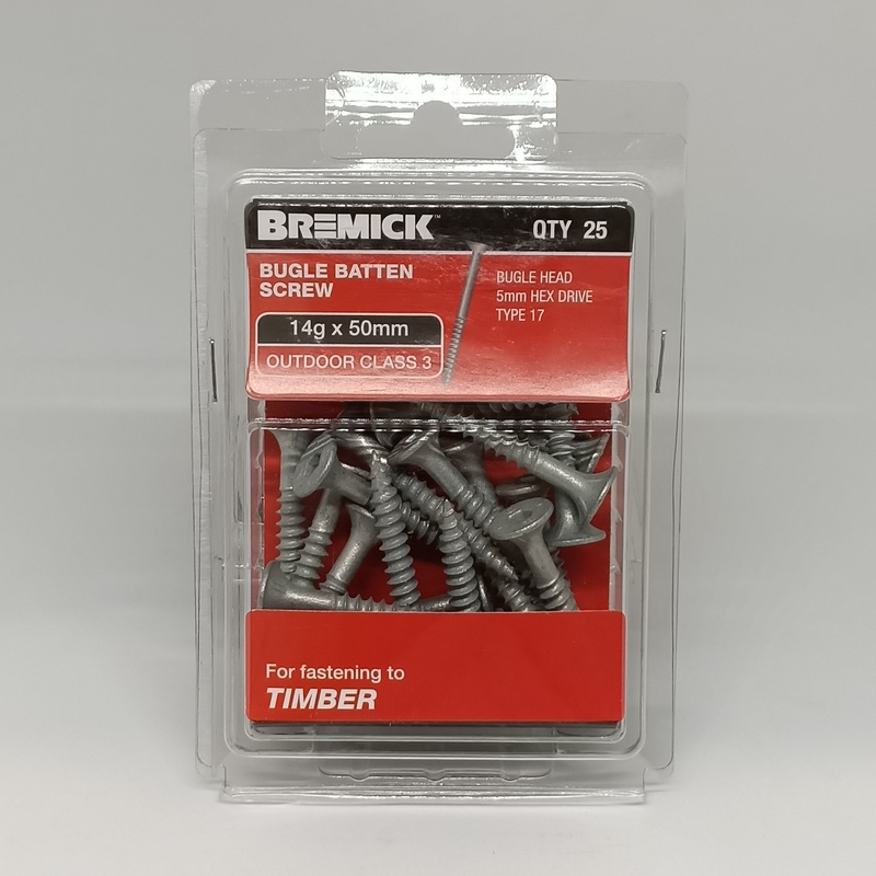 SCREW BATTEN GAL 14G X 50MM PKT 25 BREMICK 005060