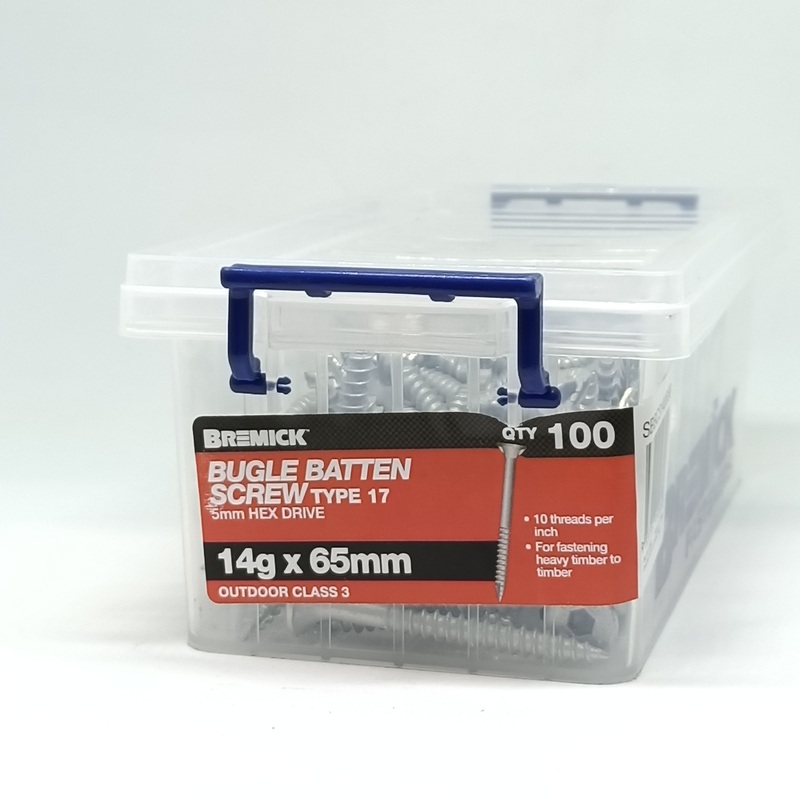 SCREW BATTEN GAL 14G X 65MM BOX 100 BREMICK 152658