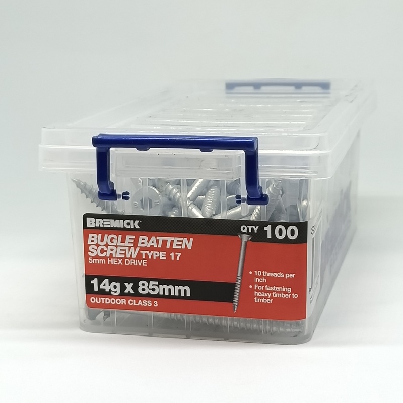 SCREW BATTEN GAL 14G X 85MM BOX 100 BREMICK 152733