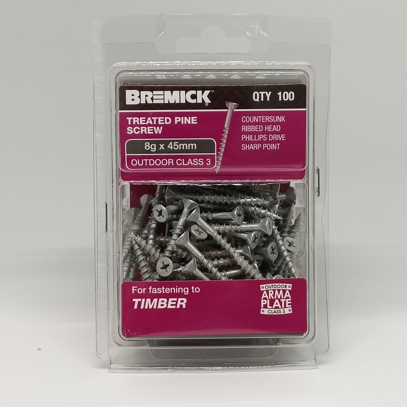SCREW GAL C3 8G X 45MM PKT 100 BREMICK 005220