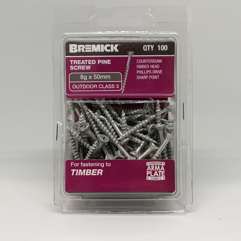 SCREW GAL C3 8G X 50MM PKT 100 BREMICK