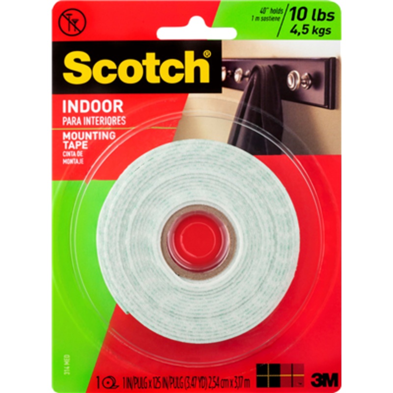 TAPE MOUNTING INDOOR PERMANENT 25MM X 3.2M