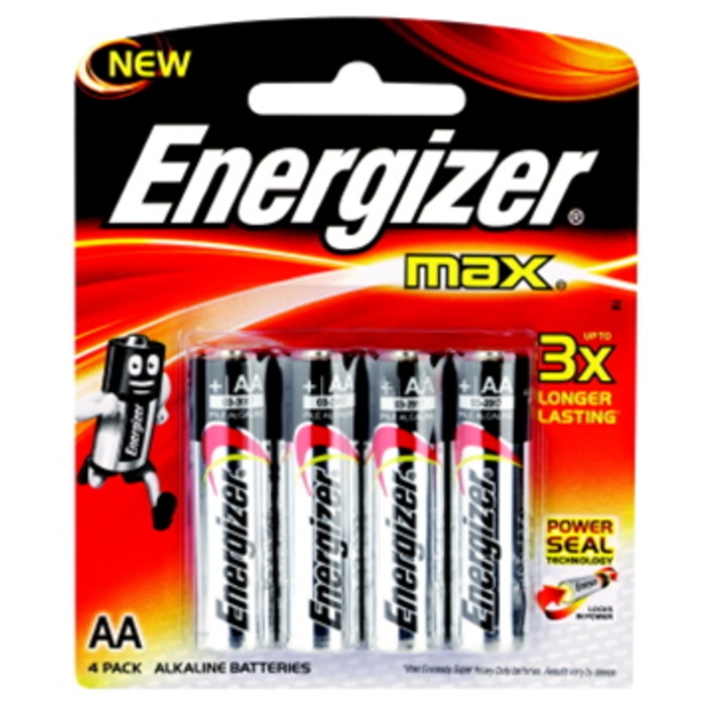 BATTERY ENERGIZER MAX AA PKT 4