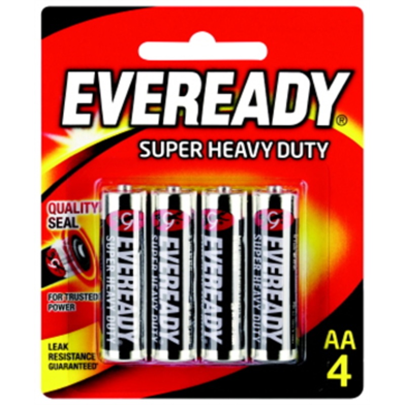 BATTERY SUPER HEAVY DUTY AA PKT 4 1215BP4