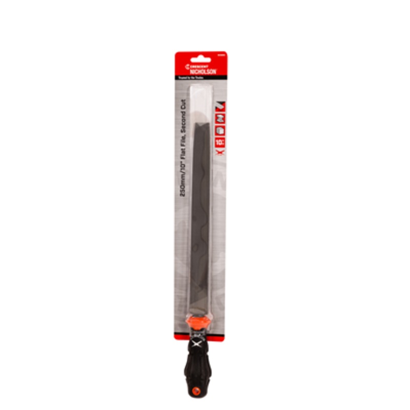FILE FLAT SECOND CUT 250MM APEX TOOL