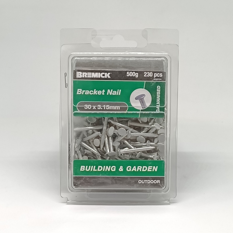 NAIL BRACKET GAL 30X3.15MM 500G BREMICK 153921