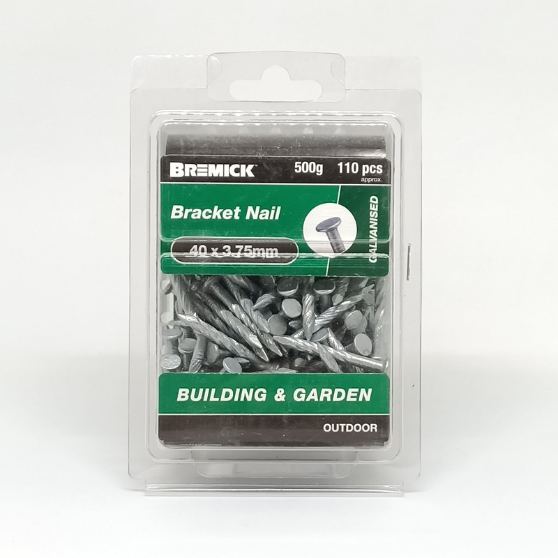 NAIL BRACKET GAL 40X3.75MM 500G BREMICK