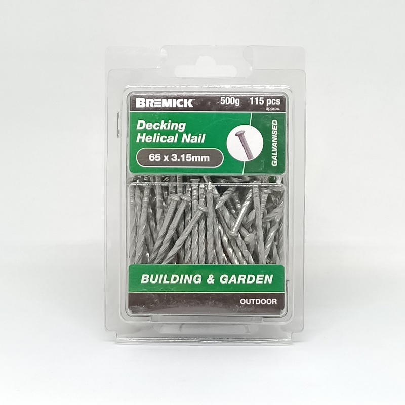 NAIL DECKING GAL 65 X 3.15MM 500G BREMICK 154515