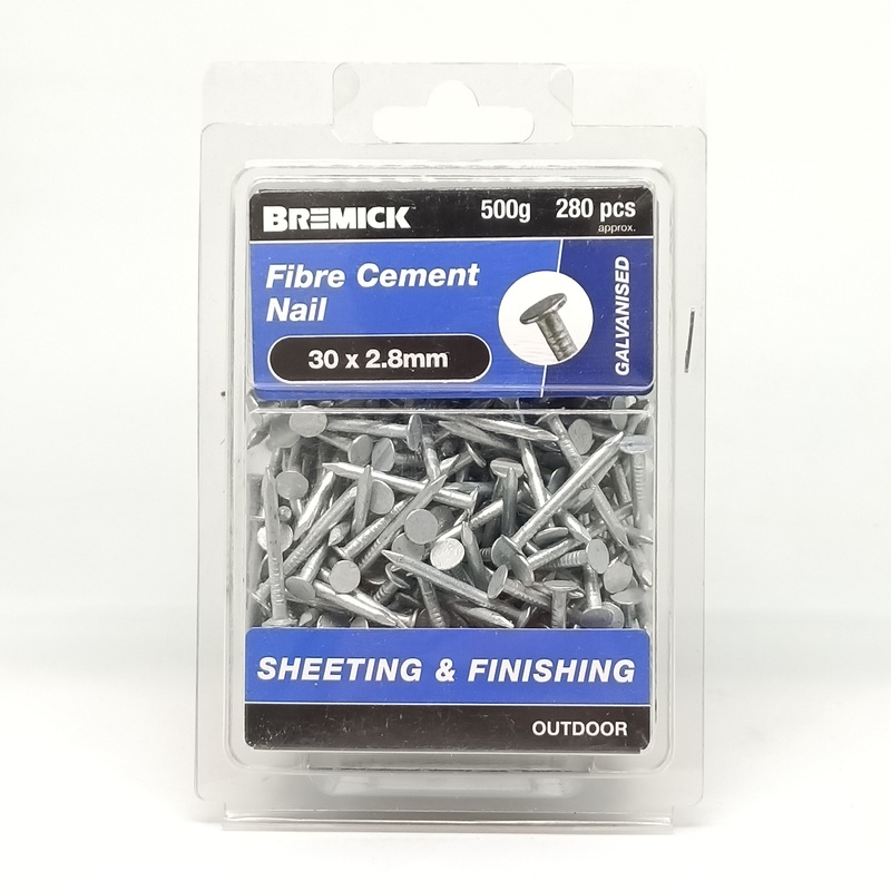 NAIL FIBRE CEMENT GAL 30 X 2.8MM 500G BREMICK 154737