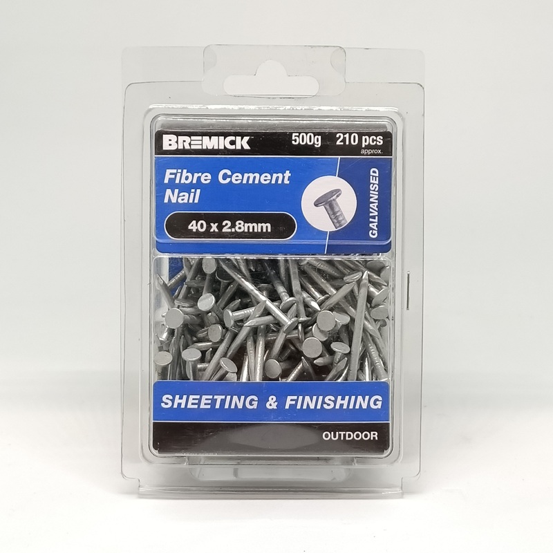 NAIL FIBRE CEMENT GAL 40 X 2.8MM 500G BREMICK 154768