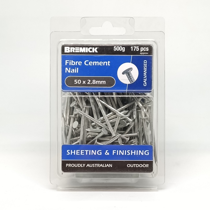 NAIL FIBRE CEMENT GAL 50 X 2.8MM 500G BREMICK 154782