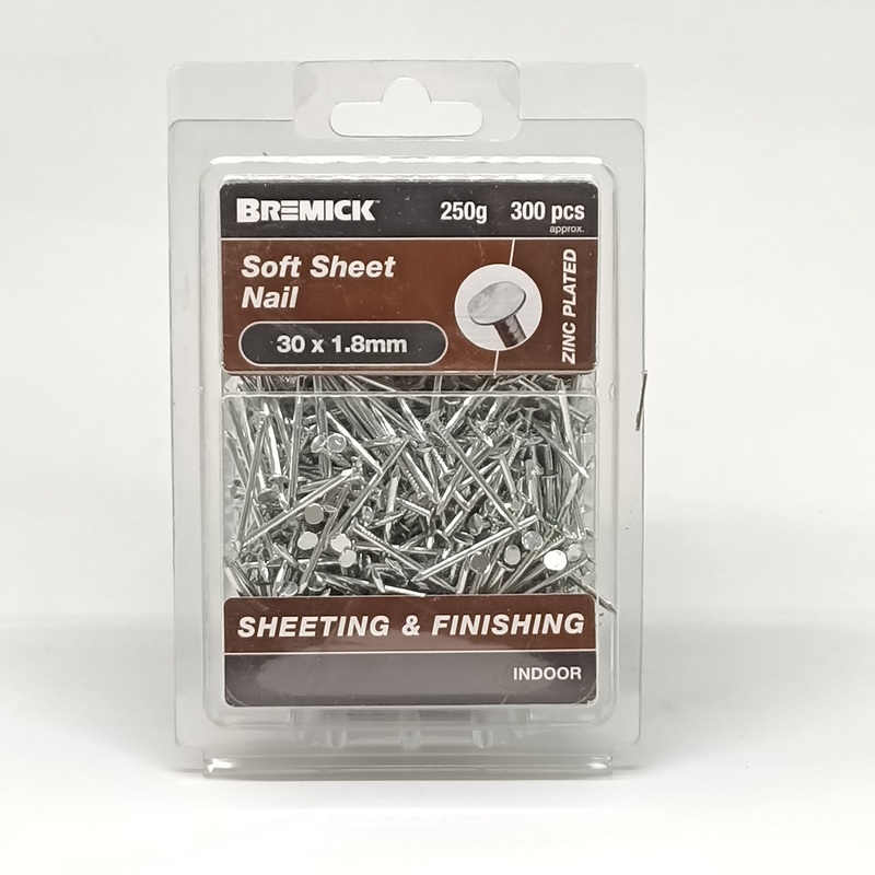 NAIL SOFT SHEET ZP 30X1.8MM 250G BREMICK