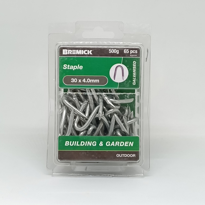 NAIL STAPLE GAL 30X4.0MM 500G BREMICK