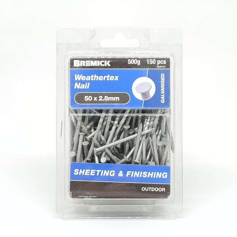 NAIL WEATHERTEX GAL 50 X 2.8MM 500G BREMICK 155840