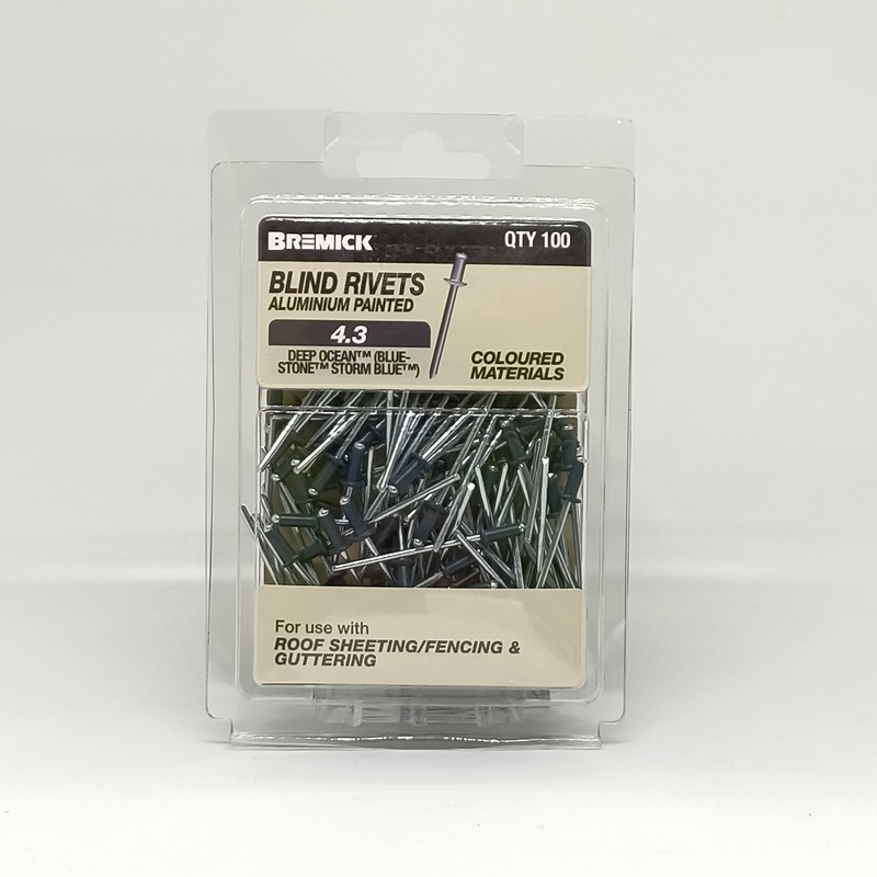 RIVET ALUMINIUM 4-3 DEEP OCEAN PKT 100 BREMICK