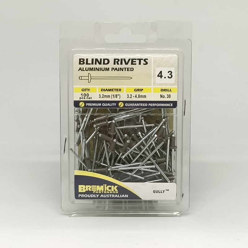 RIVET ALUMINIUM 4-3 GULLY PKT 100 BREMICK