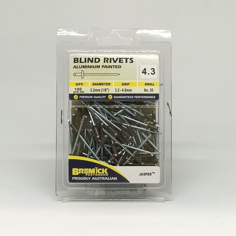 RIVET ALUMINIUM 4-3 JASPER PKT 100 BREMICK