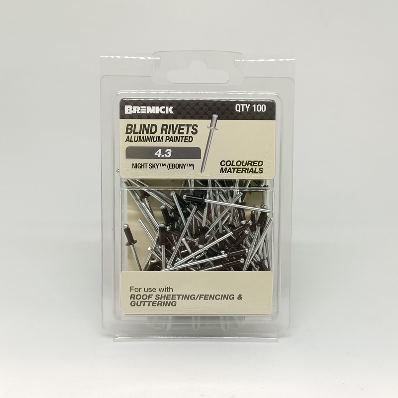 RIVET ALUMINIUM 4-3 NIGHT SKY PKT 100 BREMICK 019838