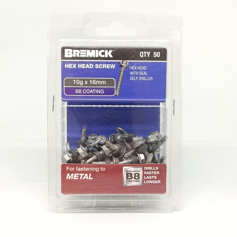 SCREW T17 B8 METAL 10G X 16MM PKT 50 BREMICK