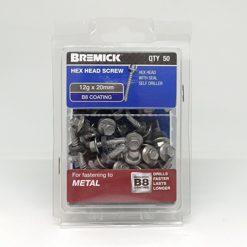 SCREW T17 B8 METAL 12G X 20MM PKT 50 BREMICK 105173