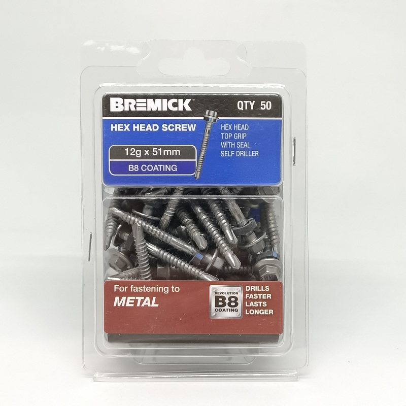 SCREW T17 B8 METAL 12G X 51MM PKT 50 BREMICK