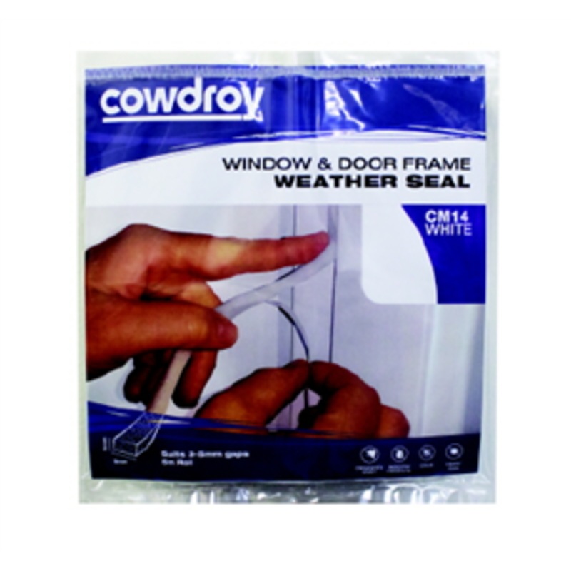 FOAM SEAL WHITE 9MM X 6MM X 5M ROLL CM14 COWDROY