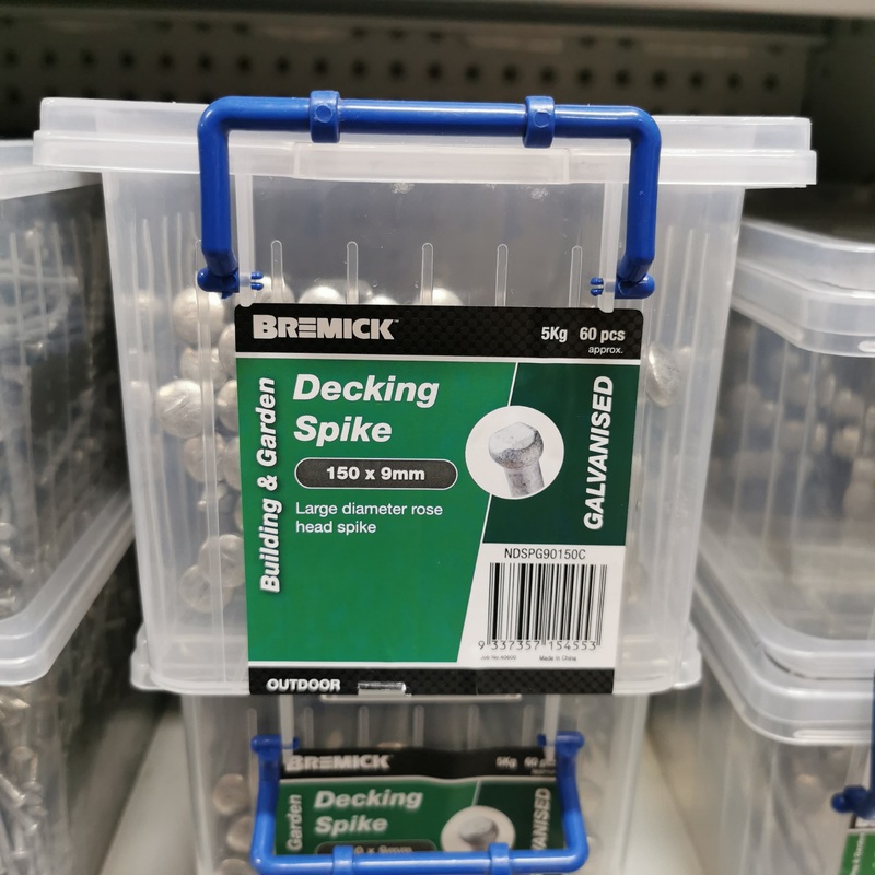 NAIL DECK SPIKE GAL 150X9MM 5KG BREMICK