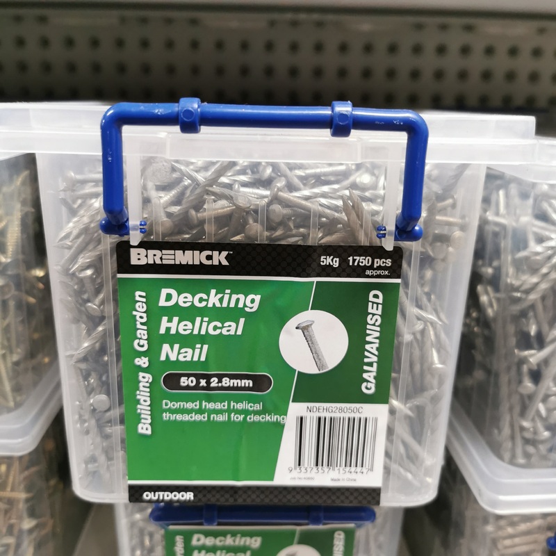 NAIL DECKING GAL 50 X 2.8MM 5KG BREMICK