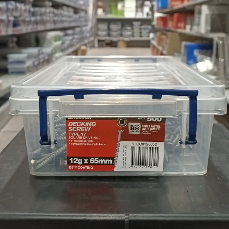 SCREW B8 DECKING 12G X 65MM BOX 500 BREMICK 139055