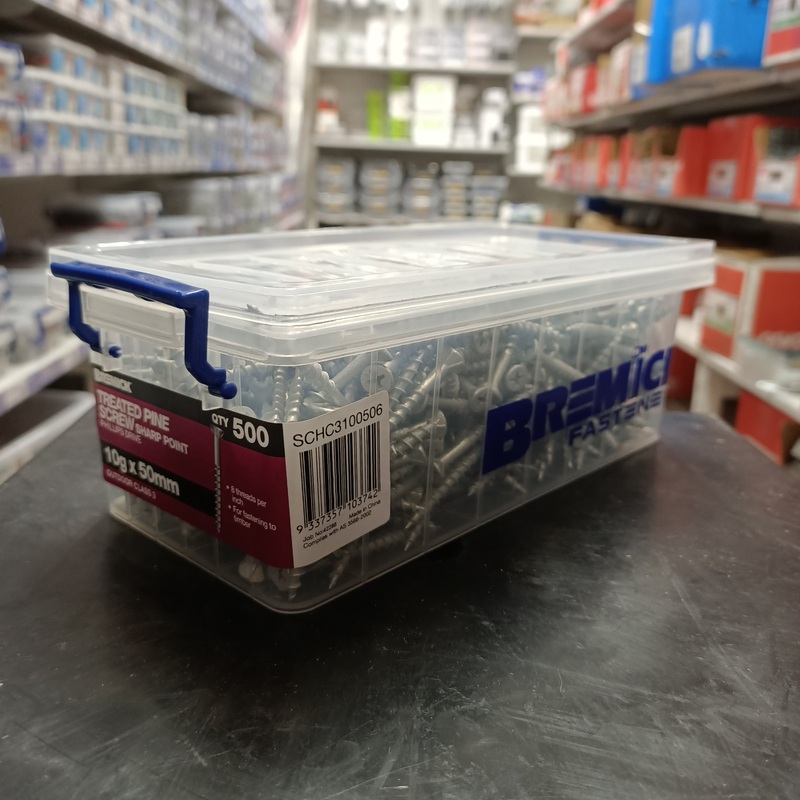 SCREW GAL C3 10G X 50MM BOX 500 BREMICK 103742