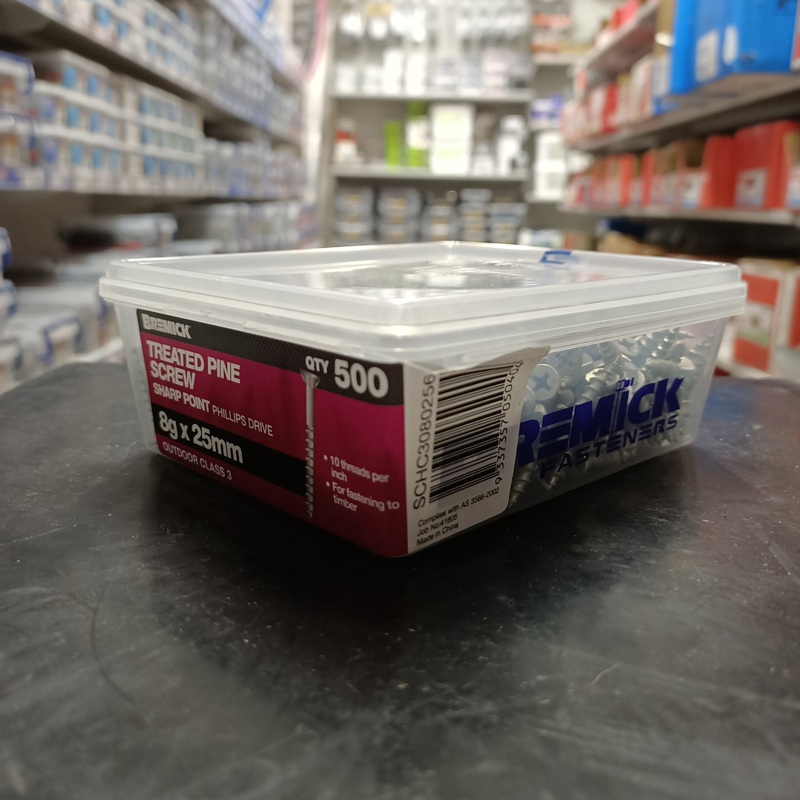 SCREW GAL C3 8G X 25MM BOX 500 BREMICK 050404