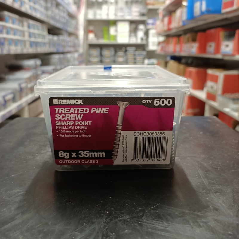 SCREW GAL C3 8G X 35MM BOX 500 BREMICK 050428