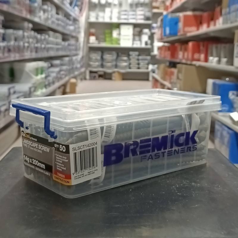 SCREW LANDSCAPE C3 14G X 200MM BOX 50 BREMICK 152597