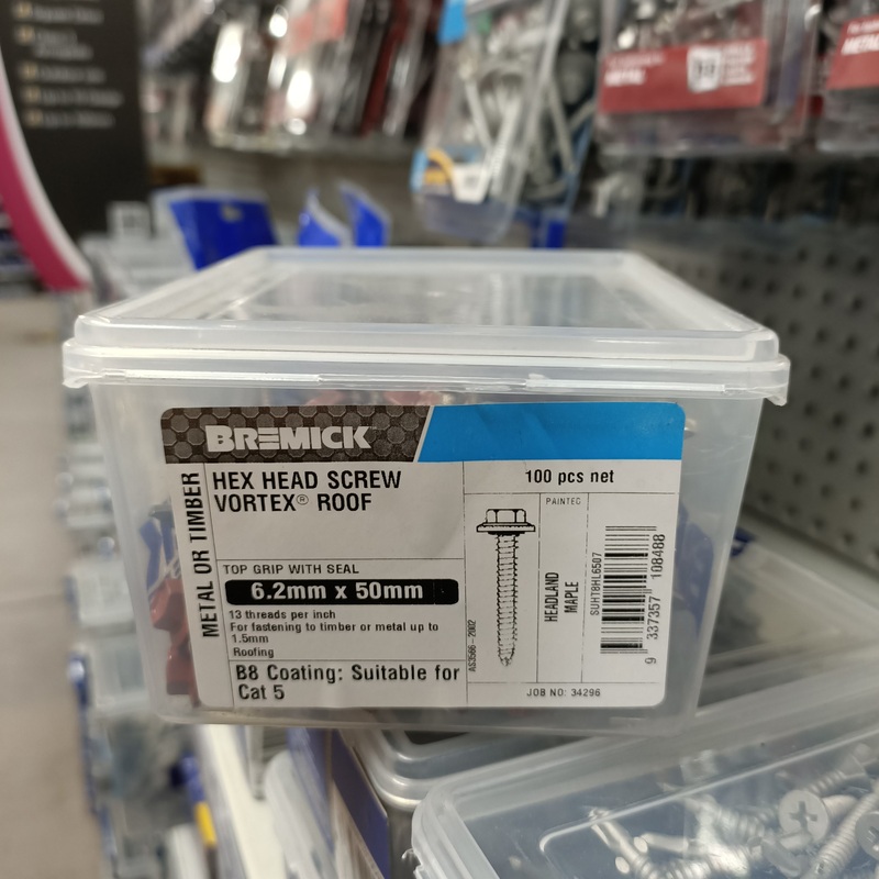 SCREW T17 B8 12G X 50MM HEADLAND BOX 100 BREMICK