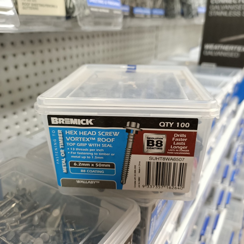 SCREW T17 B8 12G X 50MM WALLABY BOX 100 BREMICK